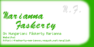 marianna faskerty business card