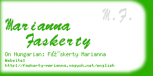 marianna faskerty business card